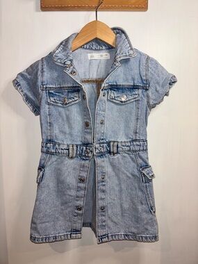 ZARA KIDS Size 3-4 Denim Dress